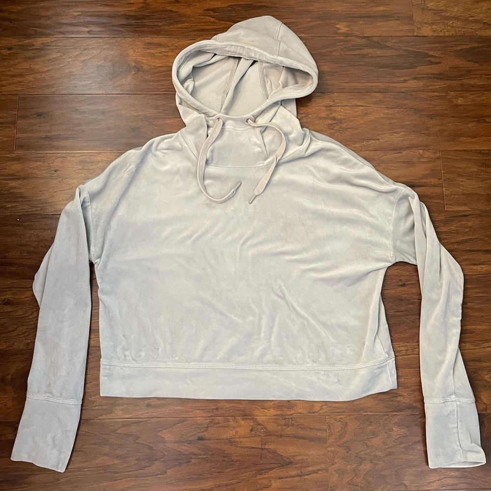 Offline by Aerie Cropped Velour Hoodie Size M